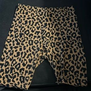 Cheetah biker shorts